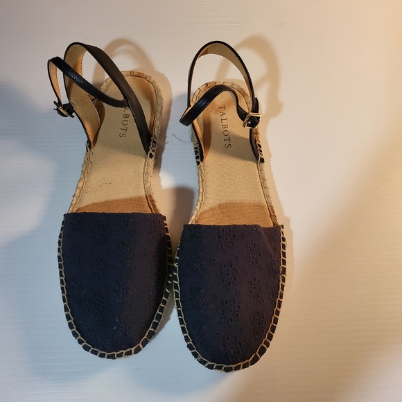 Talbots Shoes Talbots Izzy Dorsay Espadrilles In Eyelet Size 9m